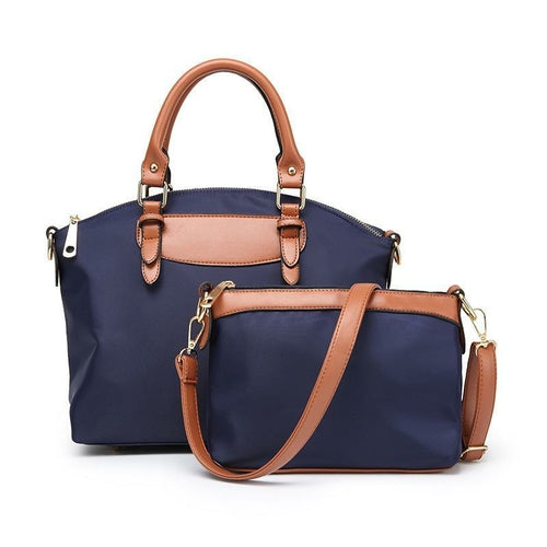 2-Piece Women’s Handbag Set – Waterproof Nylon Tote & Crossbody Bag