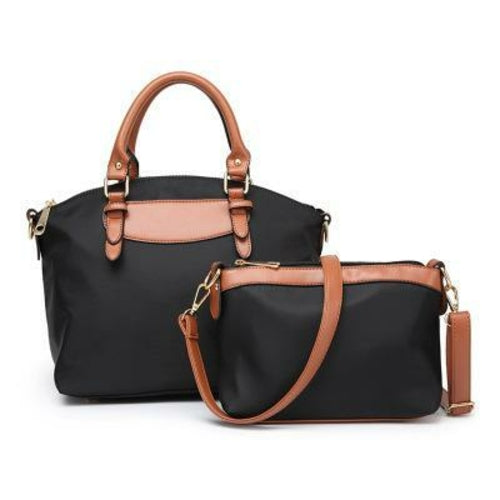 2-Piece Women’s Handbag Set – Waterproof Nylon Tote & Crossbody Bag