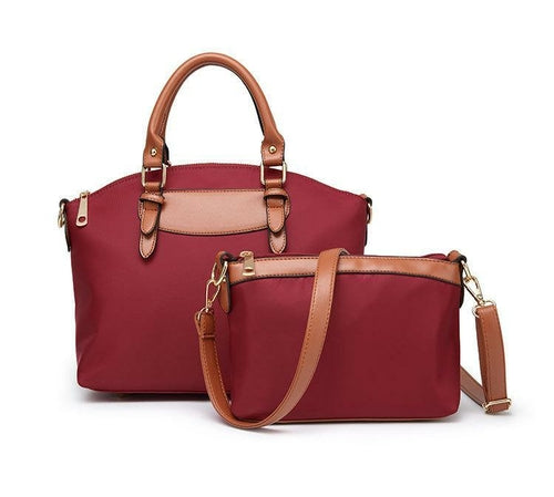 2-Piece Women’s Handbag Set – Waterproof Nylon Tote & Crossbody Bag