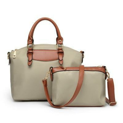 2-Piece Women’s Handbag Set – Waterproof Nylon Tote & Crossbody Bag