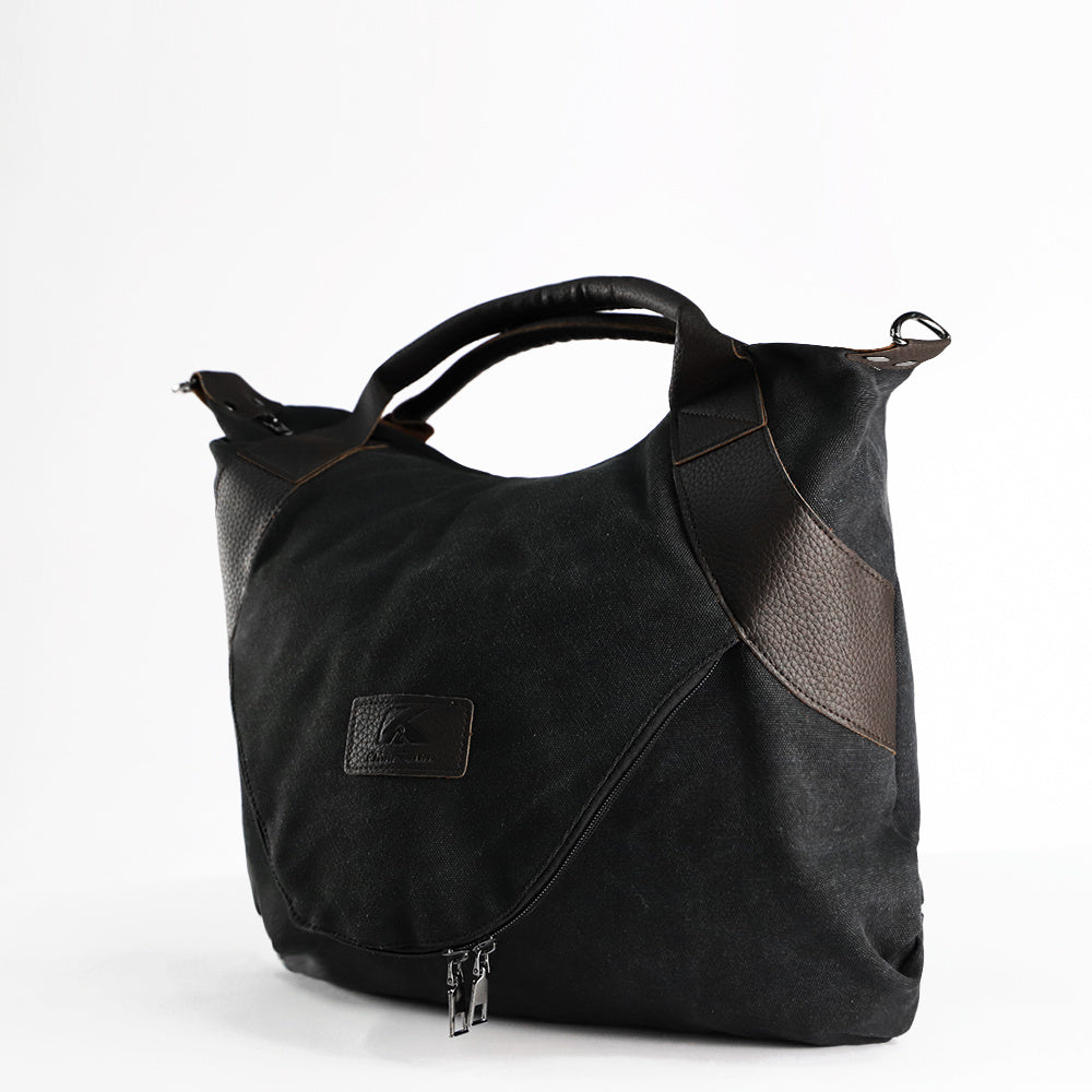 Washed Canvas Hobo Tote – Women’s Large-Capacity Shoulder & Crossbody Bag