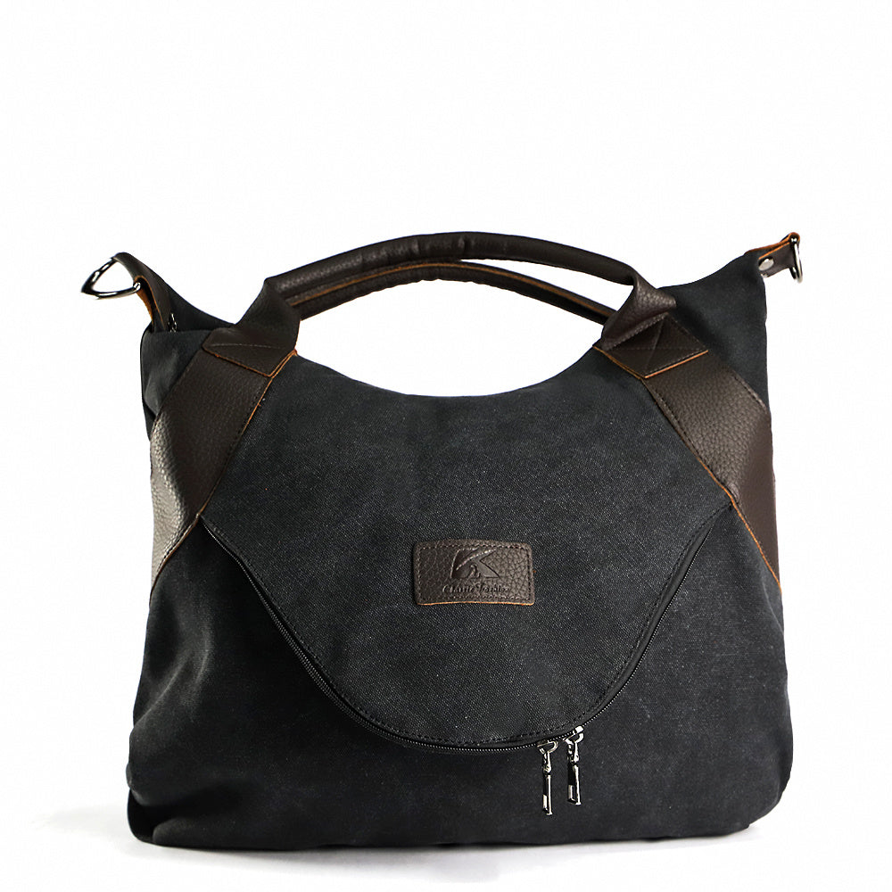 Washed Canvas Hobo Tote – Women’s Large-Capacity Shoulder & Crossbody Bag