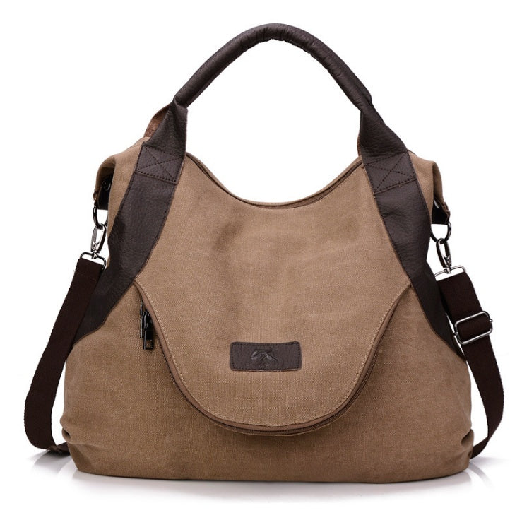 Washed Canvas Hobo Tote – Women’s Large-Capacity Shoulder & Crossbody Bag