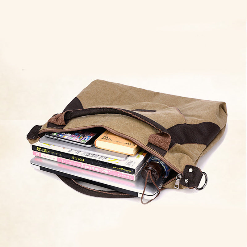 Washed Canvas Hobo Tote – Women’s Large-Capacity Shoulder & Crossbody Bag