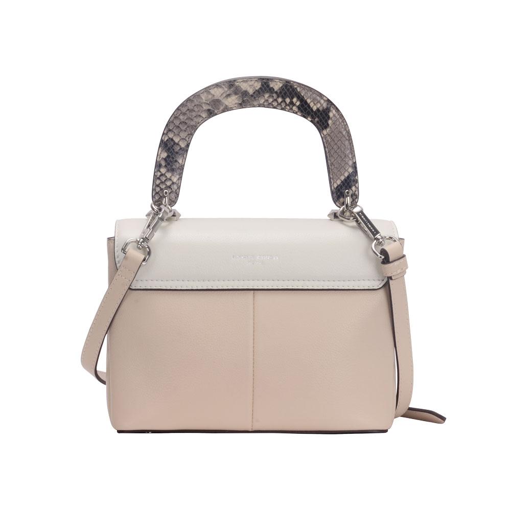 Maria Carla Luxury Leather Handbag – Small Crossbody Purse with Snake Print Handle