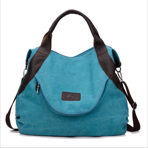 Washed Canvas Hobo Tote – Women’s Large-Capacity Shoulder & Crossbody Bag