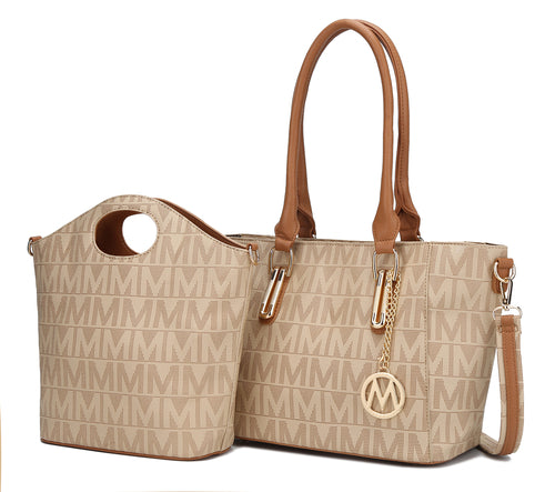 MKF Collection Casey Tote Bag – Women’s Faux Leather Handbag with Crossbody