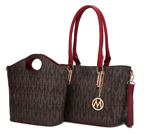 MKF Collection Casey Tote Bag – Women’s Faux Leather Handbag with Crossbody