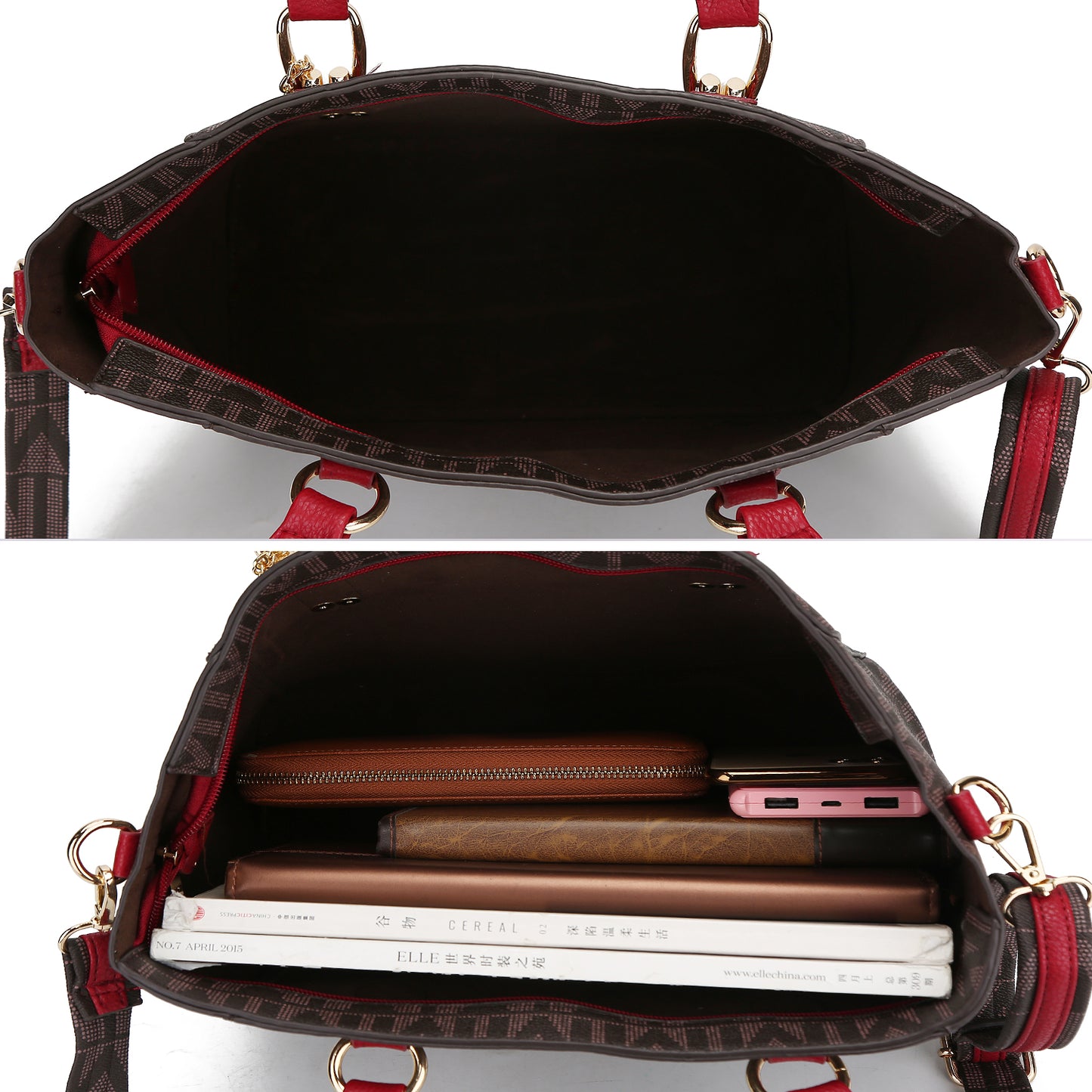 MKF Collection Casey Tote Bag – Women’s Faux Leather Handbag with Crossbody