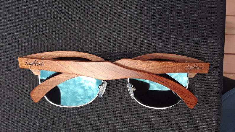 Rage Wooden Sunglasses – Women’s Polarized Eco-Friendly Ebony Frame Shades